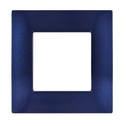 Placca in tecnopolimero 2 posti color blu compatibile Vimar Plana EL674 