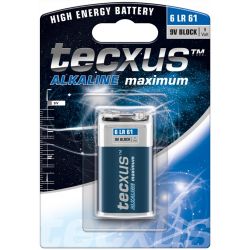 Batteria al manganese alcalino 6LR61/6LP3146/9V Block F1427 Tecxus