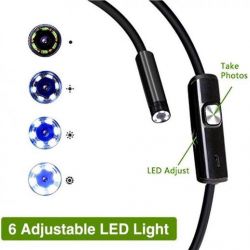 USB and micro-USB endoscopic camera with LED light 5 meters K555 