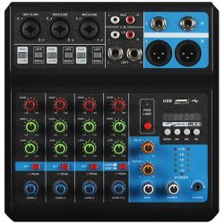 Professional mixer 5 channels Bluetooth/USB/Stereo RCA inputs SP695 