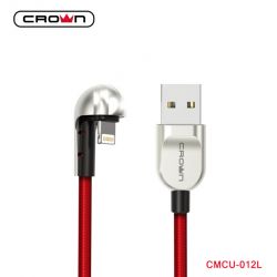Cavo di ricarica e sincronizzazione telato 1m 2A USB Lightning Crown Micro CMCU-012L Crown Micro