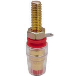 Gold banana panel connector - Red SP041 