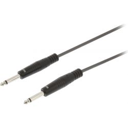 Mono-Audio Cable 6.35 mm Male - 6.35 mm Male 10.0 m Dark Gray SX160 Sweex