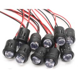 LED indicator 12V 10mm red light pack of 10 pieces EL2537 