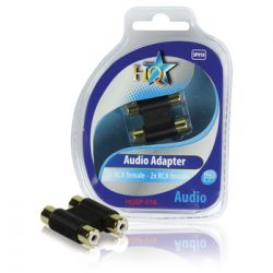 Audio Adapter 2x RCA Female - 2x RCA Female - Black A1410 HQ