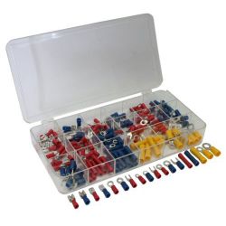 Assortment of 175 pre-insulated cable lugs in 18 different sizes EL400 