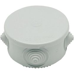 Boîte de jonction externe ronde avec trous de câbles - 50x50mm EL105 FATO
