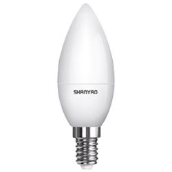 Lámpara LED C37 de 5W con enchufe de vela E14 - luz cálida - SERIE LUNA 5128 Shanyao