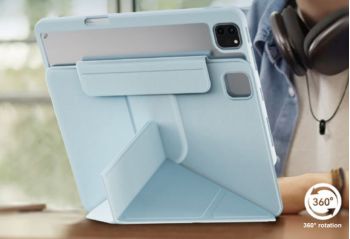 Custodia con supporto rotabile e rimovibile a scorrimento con sistema magnetico flottante