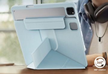 Custodia con supporto rotabile e rimovibile a scorrimento con sistema magnetico flottante