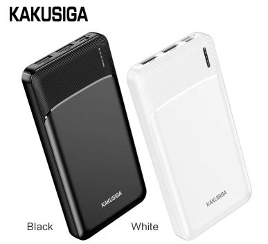 Powerbank 10000mAh KAKUSIGA – Promozione in Bianco e Nero Elegante