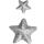 Stelle glitterate 15/30mm, argento KP2096 