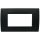 Living International compatible 4-place black Soft Touch plate EL3153 