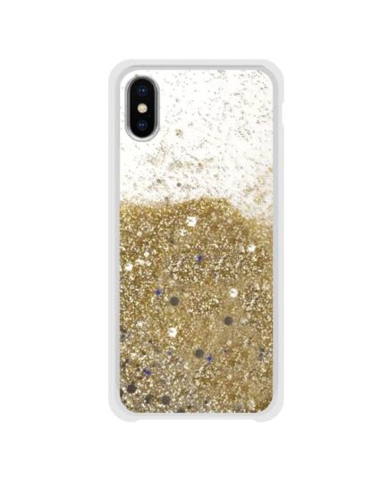 Cover glitterata oro per iPhone XS Max MOB615 