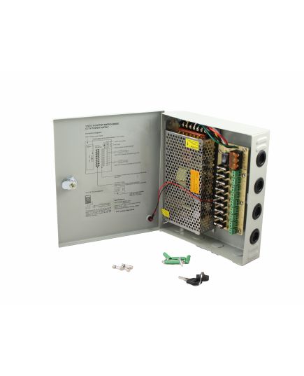 Caja de alimentación conmutada 12V 10A de 9 salidas con fusible de protección T605 