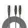 Cable de audio balanceado XLR | XLR macho de 3 pines - 2x XLR macho de 3 pines | 1,5 m | gris ND1180 Nedis