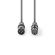 Digital DMX Cable 110 Ohm Male to 3 Pin XLR - Female to 3 Pin XLR 5m Gray ND2227 Nedis]