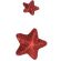 Glitter star assorted sizes 15 / 35mm pack of 45 pieces KP2102 