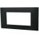 4-place black Soft Touch cover plate compatible with Vimar Plana EL3271 