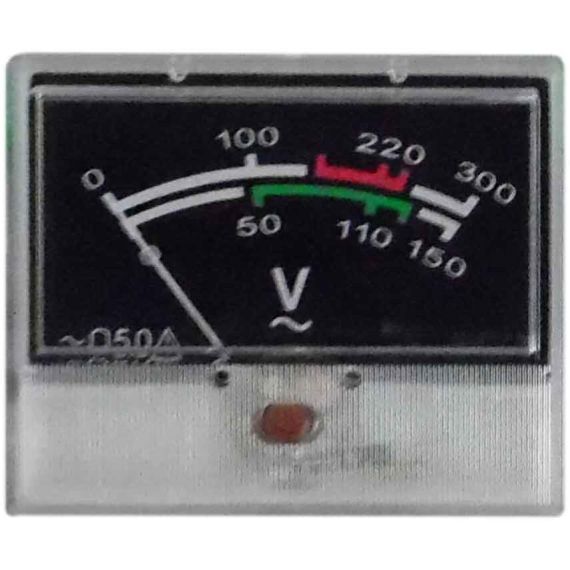 300VAC analogue panel voltmeter with black dial EL925 FATO