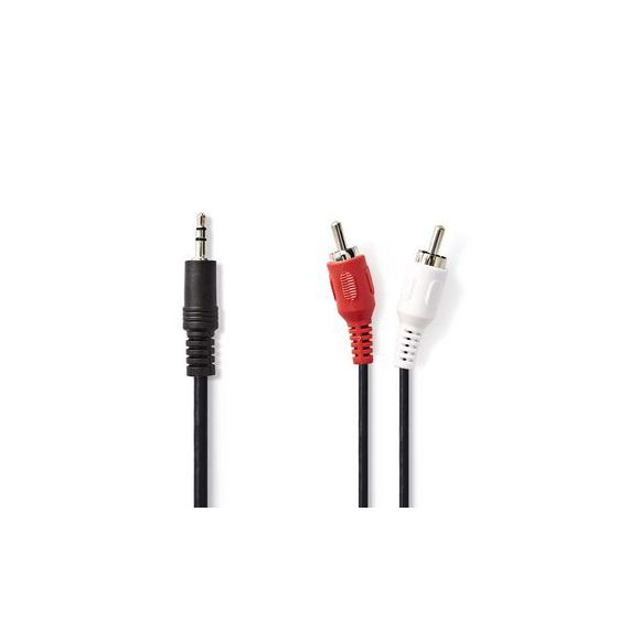 Stereo Audio Cable | 3,5 mm male - 2x RCA male | 1.5 m | Black ND140 Nedis