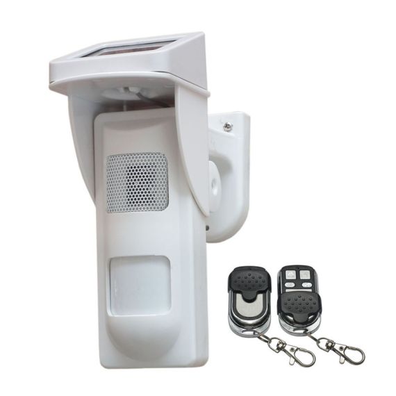 Sensore movimento PIR solare con sistema sonoro e flash LED Z604 