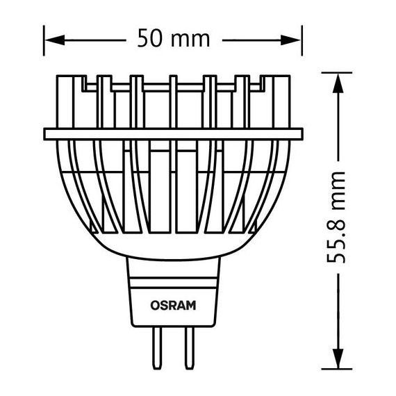 Lampadina 8W GU5.3 luce calda 621 lumen Osram N030 Osram