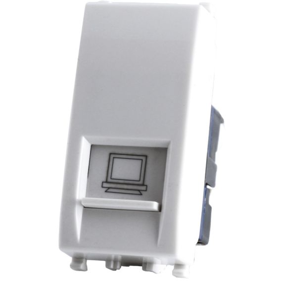 Vimar compatible white RJ45 network connector EL2020 