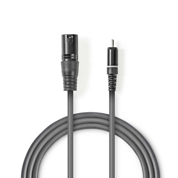 Cavo Audio XLR Maschio a 3 pin XLR-Maschio RCA 1.5m ND4994 Nedis