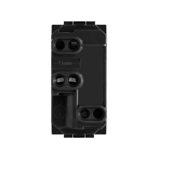 Toma bivalente 10A-250V 2P + T negro compatible con serie Living International EL2140 