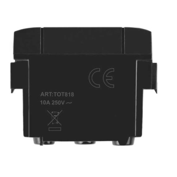 Toma bivalente 10A-250V 2P + T negro compatible con serie Living International EL2140 