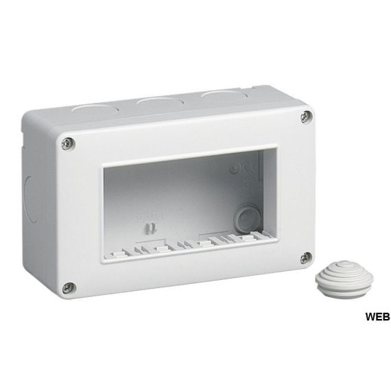 Box 4 moduli 12x8cm bianco compatibile Living Inernational EL2296 