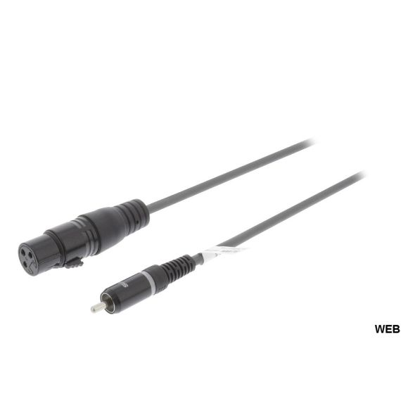 Monocavo XLR 3pin femmina-RCA Maschio 3m Sweex ND9620 Sweex