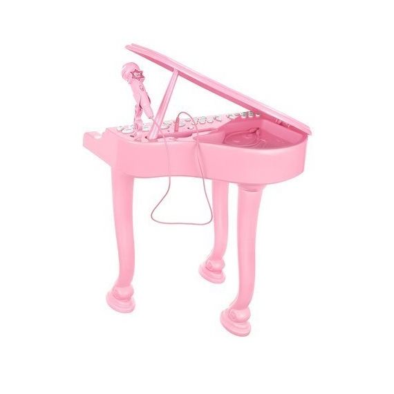 Tastiera elettronica rosa per bambini con microfono e ingresso AUX 3.5mm per telefono K712 