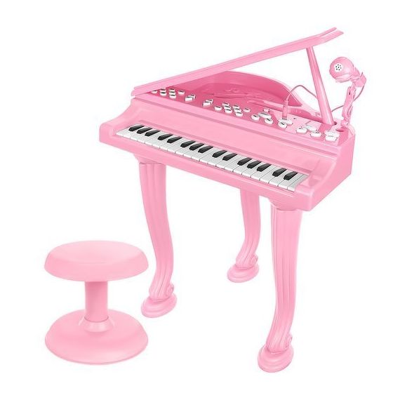 Tastiera elettronica rosa per bambini con microfono e ingresso AUX 3.5mm per telefono K712 