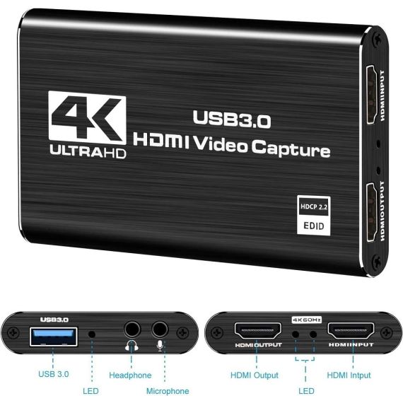 Scheda di acquisizione video 4K Sn Record HDMI USB3.0 1080P 60FPS WB1380 