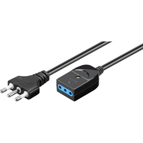 Prolunga elettrica 3m spina/presa italiana 10A F1560 Goobay