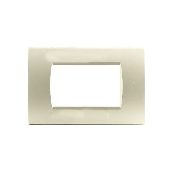 Placca in tecnopolimero 4 posti color champagne compatibile Living International EL2247 