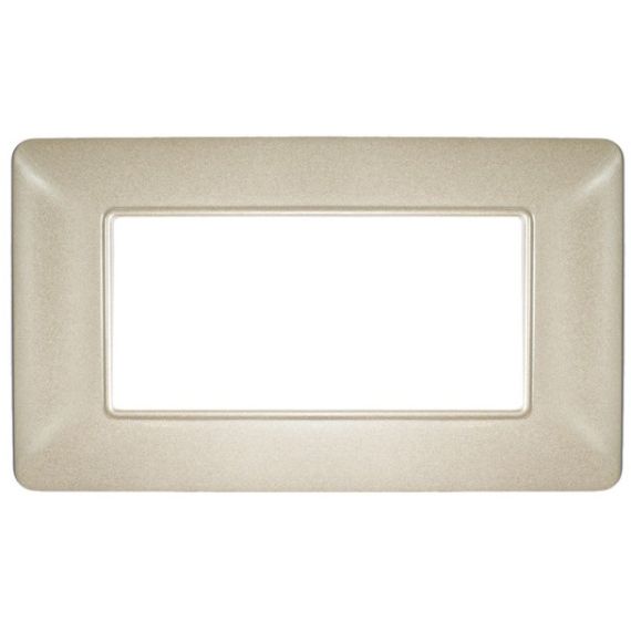 Placca in tecnopolimero 4P color sabbia compatibile Matix EL1756 