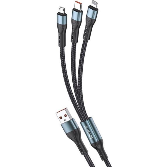 3in1 microUSB/Lightning/Type C charging cable 1.2m 3A JA024 F2120 Jokade