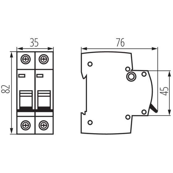 Interruttore magnetotermico 2P 32A Kanlux KA2087 Kanlux