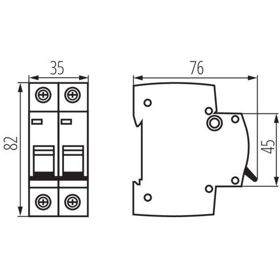 Kanlux 2P 10A circuit breaker KA2132 Kanlux