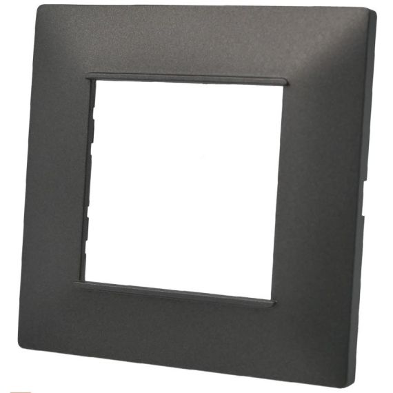 Placca 2 posti testa di moro Soft Touch compatibile Vimar Plana EL2267 