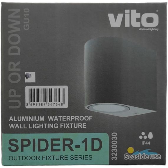 Lampada applique da esterno GU10 98x80x67mm IP44 EL3195 Vito