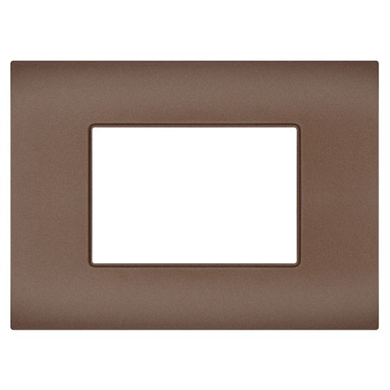 Placca 3 posti bronzo compatibile Vimar Arké EL342 