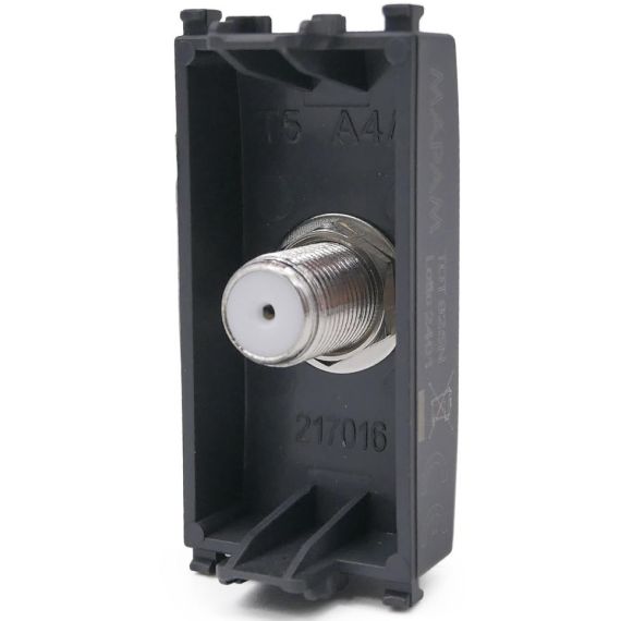 Presa TV SAT femmina diretta nera compatibile Vimar Arké EL379 