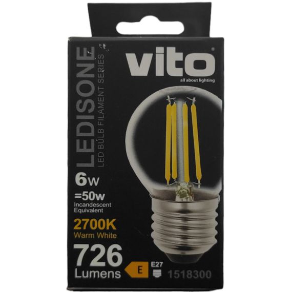 Lampadina LED 6W 726Lm E27 2700K luce calda EL1383 Vito