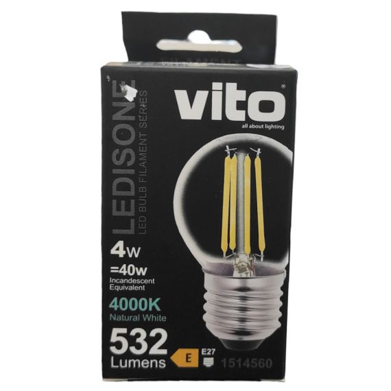 Lampadina LED 4W 532Lm E27 4000K luce naturale EL2603 Vito