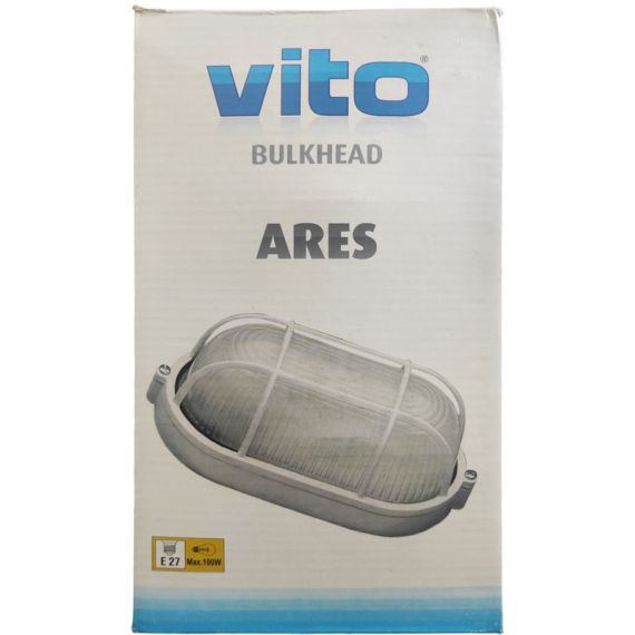 Plafoniera LED E27 da esterno IP54 in alluminio nero EL4998 Vito