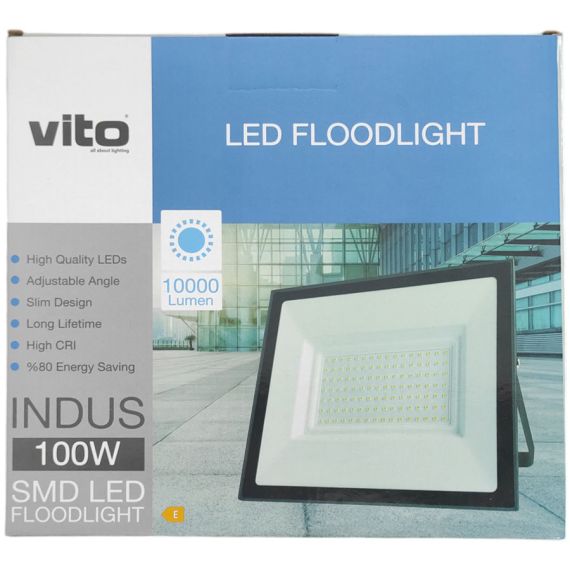 Faro LED da esterno 100W 10.00Lm 4000K luce naturale IP65 EL2084 Vito